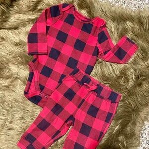 Buffalo Plaid Outfit - 9 Month